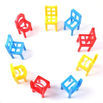 18 Броя Балансировочного стола Детска игра за подреждане Монтаж на строителни блокове Играчка за родители и деца Интерактивна игра-пъзел DIY