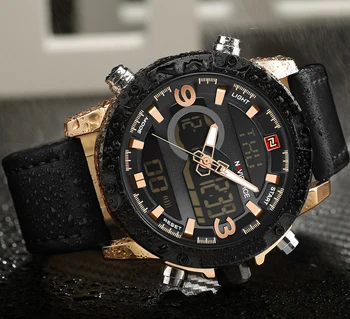 NAVIFORCE Оригинален луксозна марка Кварцови часовници за Мъже Цифрови led часовници Мъжки часовници Военни спортни ръчни часовници relogio masculino