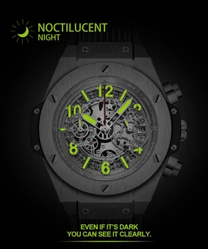 Мъжки часовник Луксозна марка Модерни Военни Кварцов часовник Relogio Masculino с голям циферблат Водоустойчив Силикон точка ръчен часовник