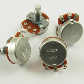 Алфа A500K B500K Голям Потенциометър За електрически китари Регулатор на силата на звука на бас регулатор тонове 500 ДО ГЪРНЕ