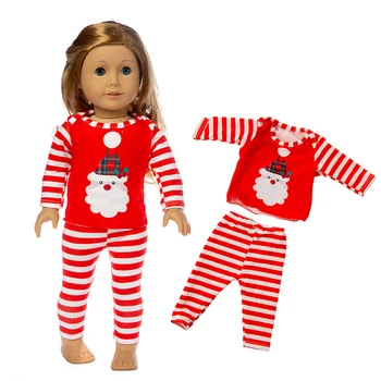 18-инчов стоп-моушън дрехи за момичета Коледен фигура на Дядо Коледа на Хелоуин за момичета нова година подаръци Дрехи за новородени кукли Мек облекло