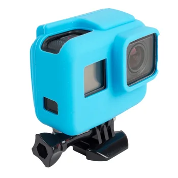 Мек Силиконов Калъф Защитно Покритие Екшън-Камера Стандартна Рамка За GoPro Hero 5 6 7 Черни Аксесоари За Вашия Фотоапарат