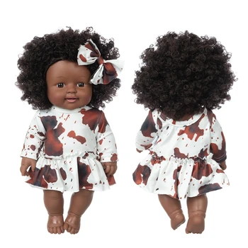 30 см Рокля Нови детски кукли силиконови африкански винил 12 инча Возрожденный дете poupee boneca детски плюшени играчки подарък тоддер