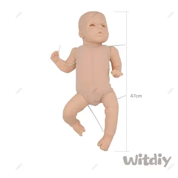 Witdiy Nuevo producto Колин 18,5-инчов комплект кукли-бебета Reborn Неокрашенный комплект кукли Reborn комплект празни части Реалистичен комплект