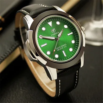Марка YAZOLE Кварцови часовници Мъжки Военни Армейските Мъжки Спортни Часовници Светещи Зелени Призрак Известния часовник Montre Homme YD372
