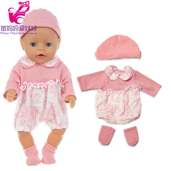 38 Cm Детска стоп-моушън облекло Пижамный Комплект, Подходящ за 17 Bebe Куклен Гащеризон За момичета Подарък играчка