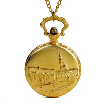 Златни Джобни Часовници Антични Класически Дворцова Джобни Часовници Кралско Колие С Веригата Подарък