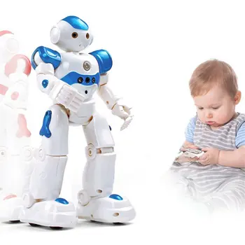 Интелигентна Ранното Образование Робот с Дистанционно Управление Пъзел игра За момчета Детски играчки Жест Индукционная Зареждане чрез USB