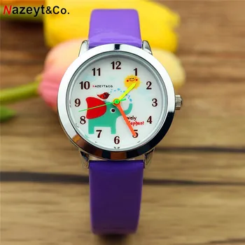 2019 NAZEYT новоприбывшие детски часовник с прекрасна циферблат във формата на слон, за най-малките момчета и момичета кварцови часовници детски подарък-часовник за ден за защита на децата
