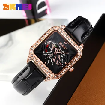 Най-добрата Марка на Луксозни Дамски часовник с диаманти на най-Високо Качество Rose Gold Дамски Кварцов Часовник Мода Женствена рокля Ръчен Часовник за подарък