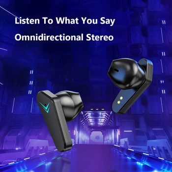 X15 Настоящите Безжични Слушалки Слот с ниско закъснение Bluetooth-съвместими Слушалки 5,0 TWS Стерео Слушалки с Микрофон с шумопотискане