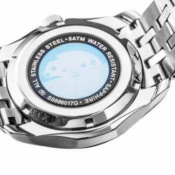 Мъжки часовник NAKZEN Miyota 8215 Автоматични Механични Часовници С Нежна Ролеви Дата на 50 М Водонепроницаемое сапфирен кристал Reloj Hombre