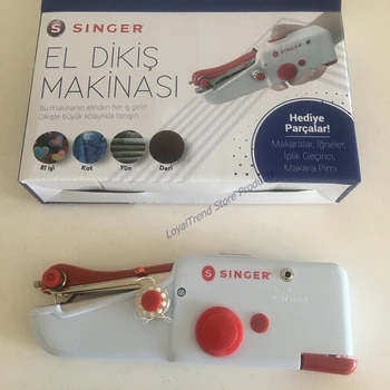 SINGER Şarkıcı ръчна шевна машина преносима, лесна за използване на художествени занаяти и шивашки САМ шиене и работа с всички тъкани
