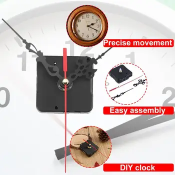 Професионален механизъм за изключване на звука Комплект часовници Кварц Механизъм на шпиндела вал 12 мм със стрелки Целия и в търговията на дребно Чисто Нов