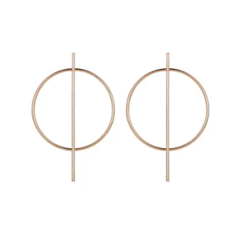 Реколта Модни Големи кръгли Обеци-карамфил за жените Прости геометрични уши и нокти със златни нитове Модни бижута на Едро