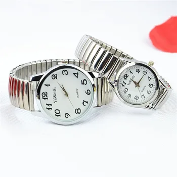 Еластична каишка големи дигитални часовници и часовници за по-възрастните и по-възрастните хора часовници с светящимся указател на ластик подарък женски златни часовници