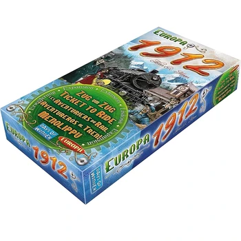 Билет за пътуване в Европа е Настолна игра 1912 Разширяване на TTR Настолна игра за Деца Детска и Зряла игра на Карти Парти Подарък Gmae