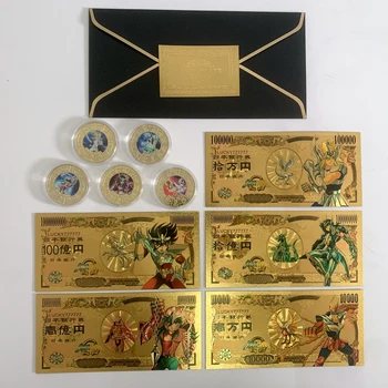 Япония Аниме Сейнт Seia Златни Сбирка Банкноти Аниме Предизвикателство Монета Подаръчен Комплект за Сувенирни Колекции Momery Декорация на дома