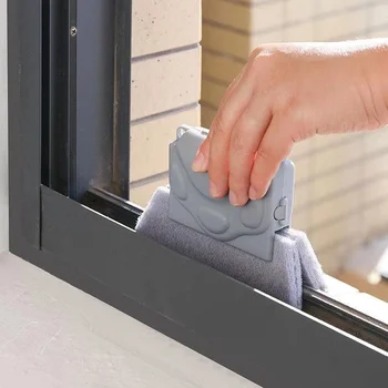 Четка за почистване на прозорците от прах инструмент за почистване на разделящото пространство в мъртво ъгъл, кухненски принадлежности за автомобили стъклена домакински гъба за перваза на прозореца