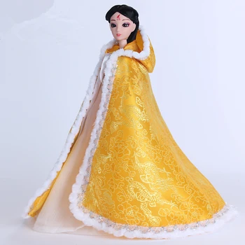 Куклено рокля само одевалка Кукла Китайски Костюм Наметало Дъждобран Бродирани Етническа дрехи, дрехи за момичета, Играчка 30 см Аксесоари за кукли