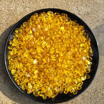 500 г Натурален Цитрин Жълт кристален Кварц е Камък на Камък Полиран Проба чакъл естествени камъни, минерали декорации DIY занаят