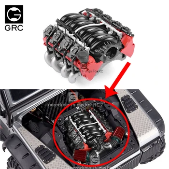 RC Кола GRC LS7 V8 Имитира Двигател Вентилатори за Охлаждане на Двигателя, Радиатора, за да 1/10 RC Верижен TRAXXAS TRX4 TRX6 АКСИАЛЕН SCX10 III Redcat GEN8