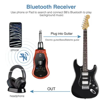 Педал е китарен ефект B6 Ефекти за тънкия китара практики Вградена Литиева Единния Синтезатор Bluetooth С 5 Ефекти Акумулаторна батерия USB