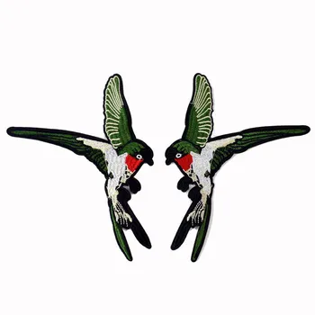 2 бр. апликация бродерия на цвете сливи петна птици лепенки за облекла, бродирани етикети за дрехи NL188