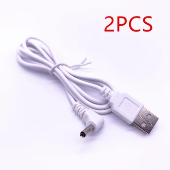 USB 2.0 Plug Под Прав Ъгъл от 90 Градуса 3,5 мм 1,35 мм Plug dc Барел 5 Кабел Бял / Черен