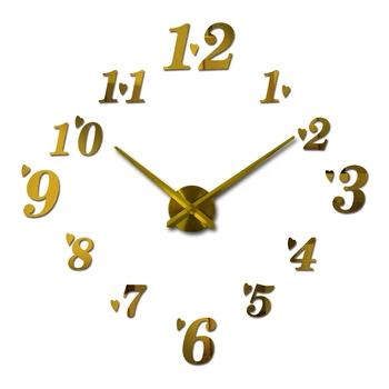 най-добрите модни 3d стенни часовници reloj de pared кварцов часовник кратко САМ часовници хол големи декоративни стикери horloge murale