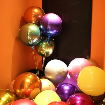 Новост! 22 инча 4d преливащи градиентные цветни балони, рожден ден, сватбено тържество украса на парти и дискотека с балон фотохартия фон