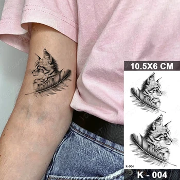 Водоустойчив Временна Татуировка Стикер Wolf Planet Flash Татуировка Небето Планински Гори Ръка Китката Фалшива Татуировка За Боди-арт за Жени, Мъже