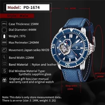 ДИЗАЙН на PAGANI 2021 нов мъжки часовник луксозни автоматични часовници мъжки механични ръчни часовници за мъже NH39 Часовници с турбийоном 20 бара Водоустойчив