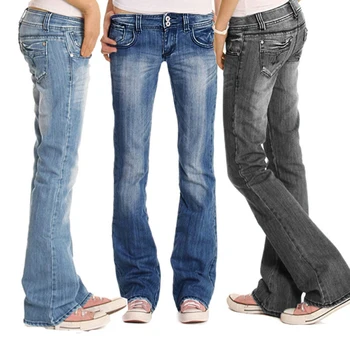 Директни дамски дънки 2021 Модерни и удобни дънки за жени всеки ден на мама, Разкроена панталони с висока талия Панталони Приятеля 6189