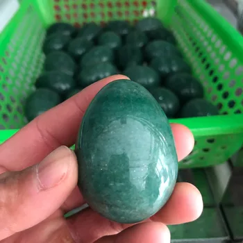 1бр Натурален зелен нефрит-яйце природна красота