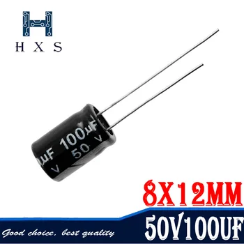 50 БР. Високо качество на 50 НА 100 UF 8*12 мм 100 UF 50 8*12 Електролитни кондензатори