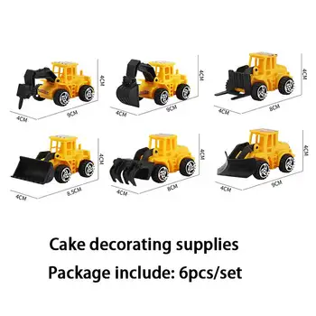 Инженеринг Автомобил Опаковки за кифли с Ботворезами Камион Банер Децата Момче Украса за Рожден Ден Аксесоари за къпане на бебето Празнични аксесоари