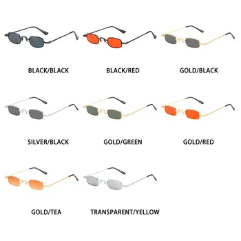 AKAgafas Малка Рамка Квадратни Слънчеви очила За жени Готина Ретро 2021 Сплав Квадратни Слънчеви очила за мъже Пънк-нюанси за жени на едро