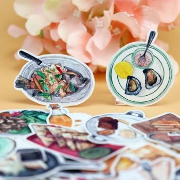 27шт Ръчно рисуване Японската храна Етикети от фина Хартия Занаяти И Scrapbooking Декоративни планер Етикети Канцеларски материали