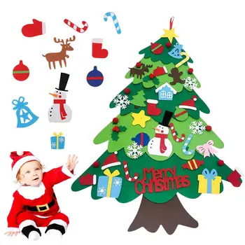 Направи си САМ Войлочный Набор от Коледната Елха Коледна Украса на Вратите на Стената на Въздушната Подвижна Коледни Декорации 40 Бр. Детски Коледни Подаръци Вечер