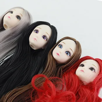 BJD Гола Кукла 30 см, Пълна с пластмасови Подвижни ставите Кукла с дълга коса Кукли за момичета Модерен 3D Очите Кукли за момичета детски Играчки Коледен подарък на Нова
