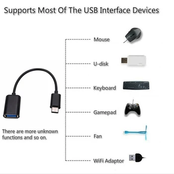 Usb C За C Usb Конвертор USB 3.1 Мъжки КЪМ USB Женски USB Кабел-C Android OTG Адаптер Тип Type-c Мобилен Телефон За Samsung Xiaomi