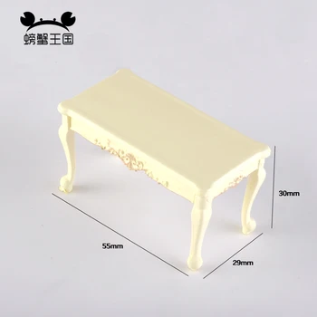 1бр Европейски стил Двореца маса модел мебели за вътрешно обзавеждане маса за хранене, Мебели за куклена къща Миниатюрни аксесоари за кукли