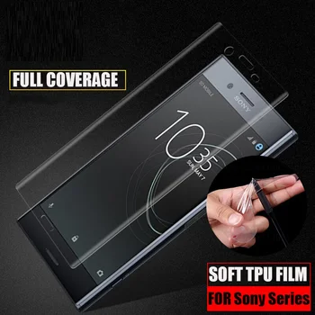 Извита Защитно фолио за екрана с пълно покритие Гидрогелевая фолио за Sony Xperia 10 Plus XZ4 XZ3 XZ1 Компактен XZ XZ2 Премия XA2 Ултра не Стъкло