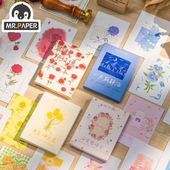 JIUMO 4 Дизайн на Момо Медни Картонена Опаковка Етикети LOMO Нежни Цветя от Серията Декоративни Стикери Колаж Материал Етикети