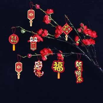 Китайските Коледни украси 2022 Тигър 12 бр./опаковане. Лунните Коледната украса Червен Плик Украса на Китайския Пролетен фестивал