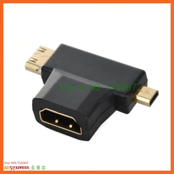 Mini Micro 3 в 1, HDMI - съвместим Конектор HDMI 1.4 Кабел-адаптер за Датчици за считывателей карти с камерата на телефона