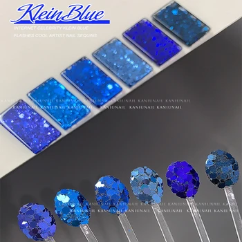 KXY 50 ГРАМА/Пакет Многоцветни Шестиугольные Пайети за Декорация за нокти Прах Прах Супер Блясък Синьо Разход на Размера на Нокти, Блясък на Прах Дизайн