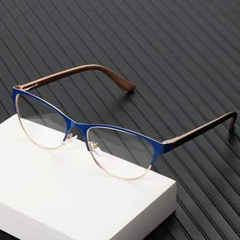 Sighttoo Метални Полукадровые Очила за далекогледство За мъже Очила за четене с умората Свръхлеки Огледални Очила с Антирефлексно Четящо устройство