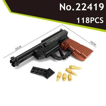 Фабричните продажба Luger P08 Пистолет ПИСТОЛЕТ Оръжие, Оръжие на Модел 1:1 DIY Модел Строителни Блокове Коледни играчки Подарък е Съвместим с подарък